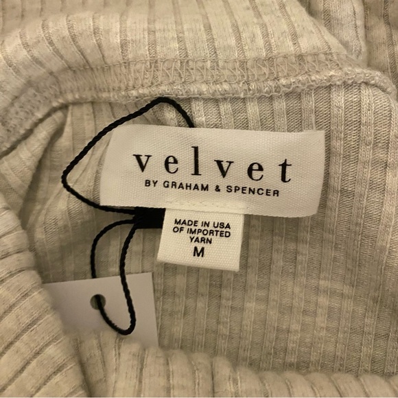 NWT Velvet by Graham and Spencer Medium Gray Cowl Neck Ribbed Sweater - Picture 4 of 14